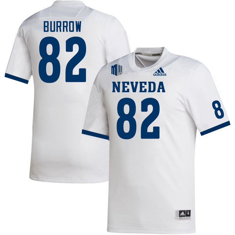 Men-Youth #82 Bronson Burrow Neveda Wolfpack 2023 College Football Jerseys Stitched-White